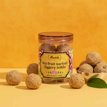 Shuddh Nariyal Dry Fruit Gud Laddu - Shuddh Delicacies